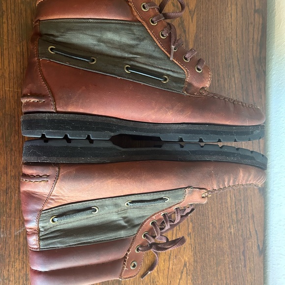 Trader Bay Brown Leather Ankle Boots Mens 9.5 D - Picture 8 of 10